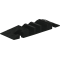 Protective ramp | system A | End piece with adapterdimensions: 200 x 600 x 75 mm dimensions of the diffuser channels: 3x 60 x 50 mmadapter dimensions: width: 6.7 cm / 3.5 cm, length: 7.5 cm, height: 6.5 cm